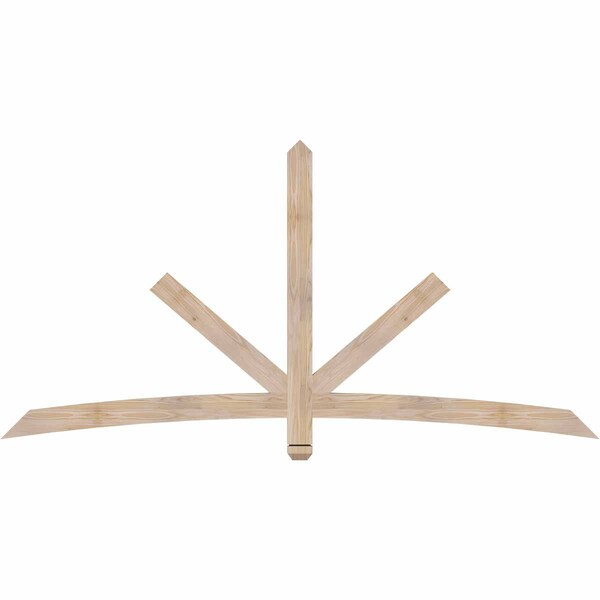 Ekena Millwork Alberta Smooth Timber Gable Bracket, Douglas Fir, 84"W x 42"H x 1 1/2"D x 3 1/2"F, 12/12 Pitch GBW084X42X0204ALB00SDF - main